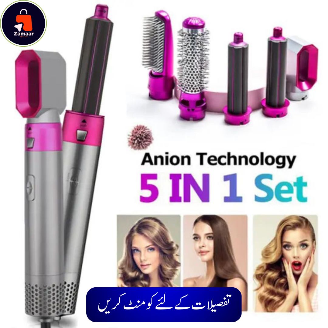5-in-1 Hair Dryer & Styling Brush